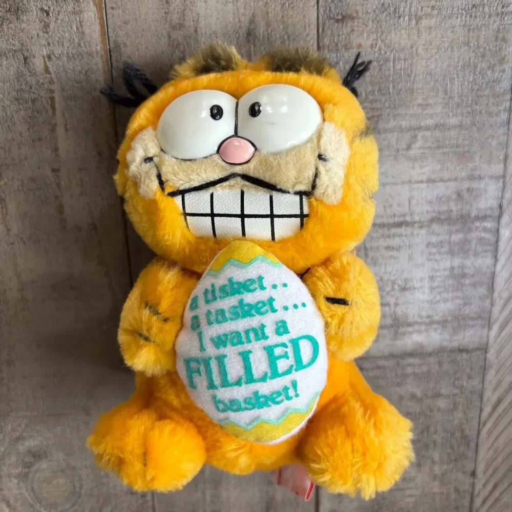 RARE Vintage 1981 Dakin Garfield Easter Egg Plush – Stuffed Animal